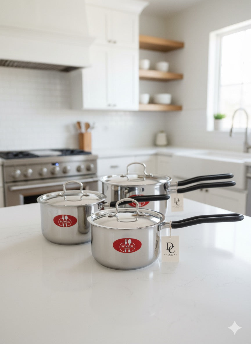 Triply Stainless Steel Saucepan – Durable, Even-Heating Cookware for Effortless Cooking