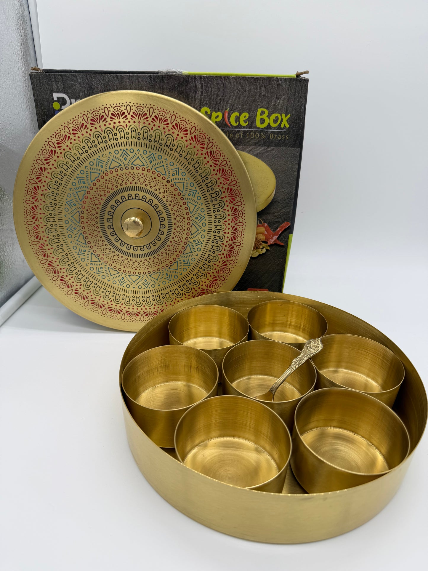 Prabha Brass Masala Box