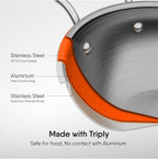 Triply stainless steel kadahi