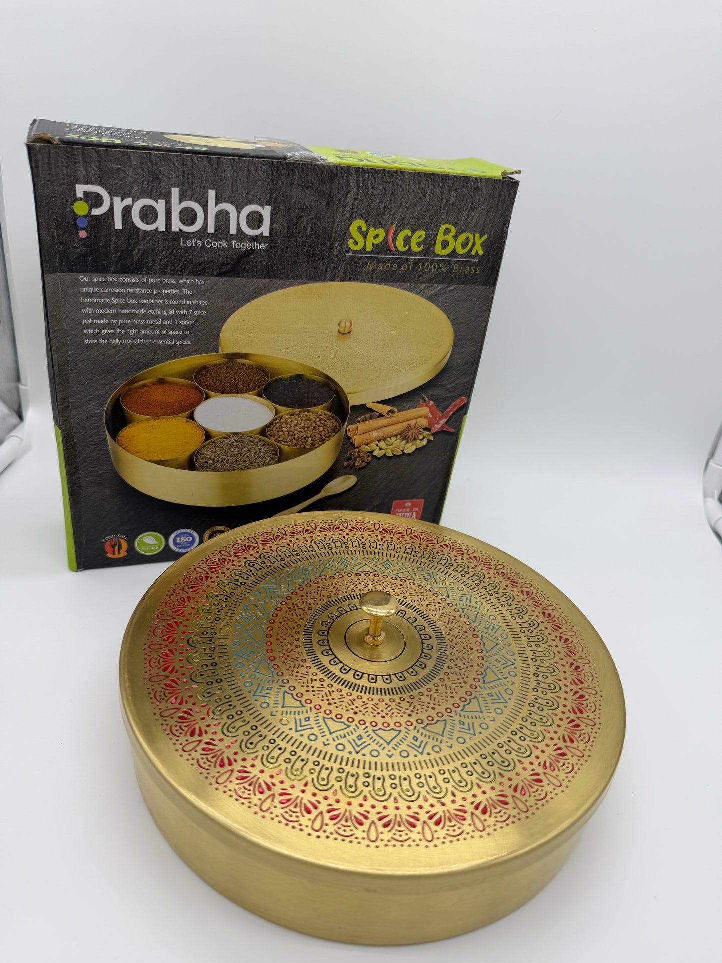 Prabha Brass Masala Box