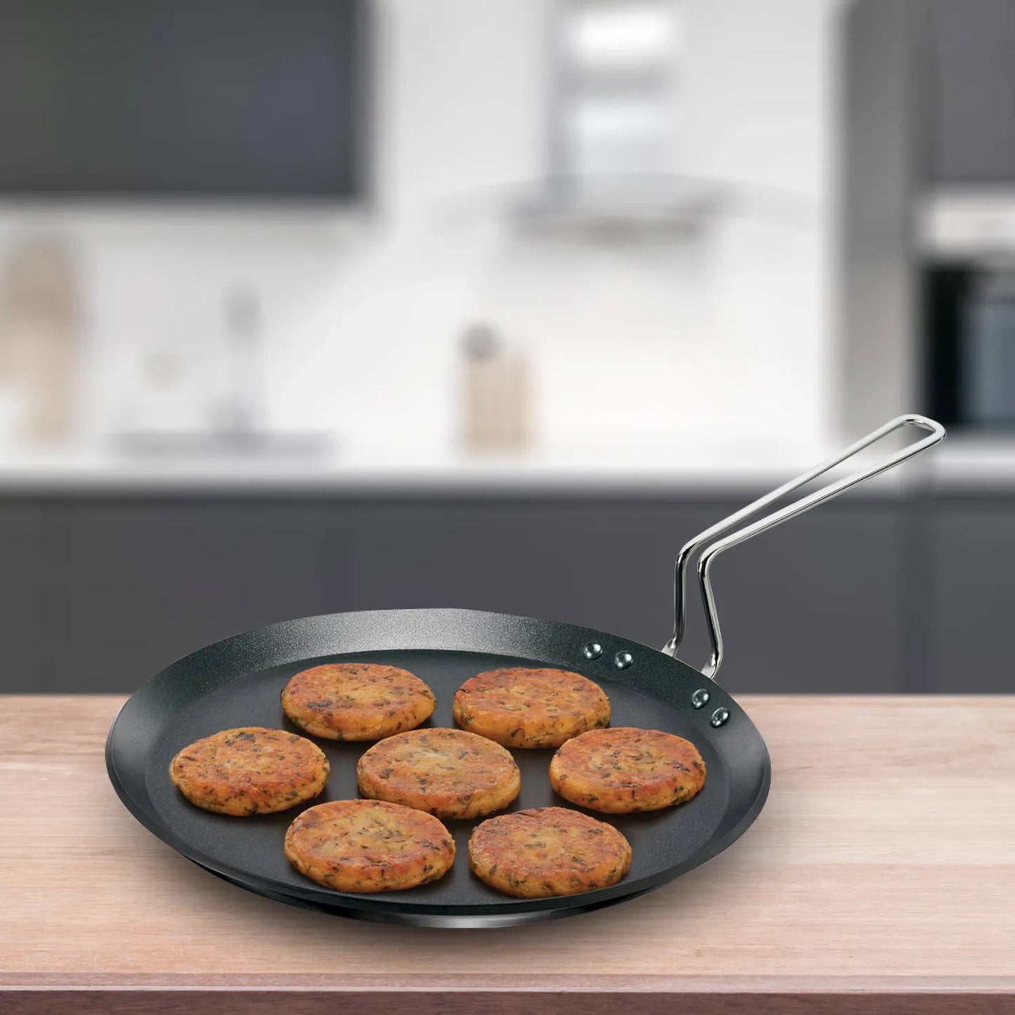 Induction Compatible Nonstick Flat Tava 30 cm (4.88 mm Thick) (INFT30)